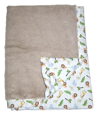 Tiddliwinks Bronceado Safari Animales de la Selva Bebé Manta Peluche Mono León 30x40 Foto 1 de 2