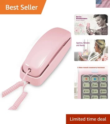 Vintage TRIMLINE Princess Phone in Pink – 13 Speed Dials & Easy Wall Mount - Image 1 of 4