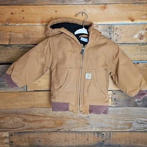 Carhartt Cp8430 Infant Toddler Boys Active Jacket Brown 12 months Quilted - Picture 1 of 11