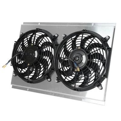 For Radiator 1982-2002 Chevy S10 Blazer 84-90 Corvette Aluminum Shroud+12'' Fan - Image 1 of 4