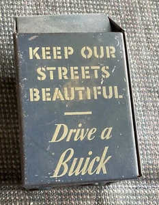 Very Small Buick Advertising Trash Can Container Keep Our Streets Clean Metal 4” - Picture 1 of 4
