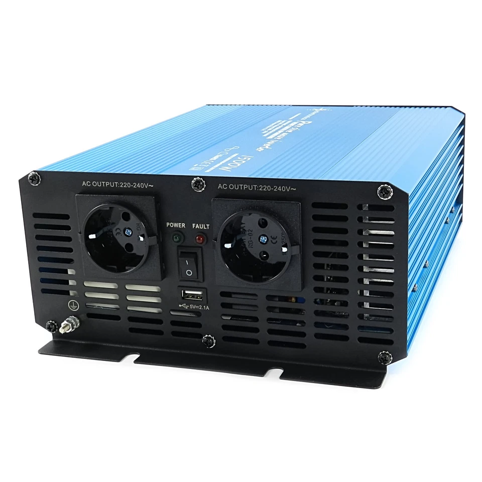 SOLARTRONICS Wechselrichter 1500 Watt 24V zu 230V Reiner Sinus Spannungswandler TS USB 0%