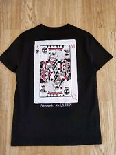 Authentic Mens Alexander Mcqueen Playing Card T Shirt, Size Small, Black