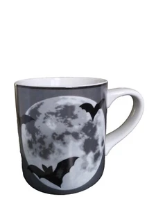 Williams-Sonoma Halloween Vollmond Tasse Kaffeebecher Teetasse grau & schwarz Neu mit Etikett/NOS - Bild 1 von 12
