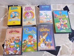 VHS lotto sette videocassette cartoni animati - Picture 1 of 1