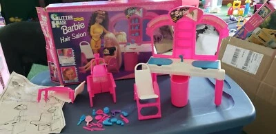 Vintage 1993 Glitter Hair Barbie Hair Salon Box #67024  - Image 1 of 4