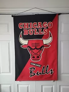 Large Chicago Bull Banner 100% Cotton By Cushion Craft 28"x 42" Made In USA - Picture 1 of 7