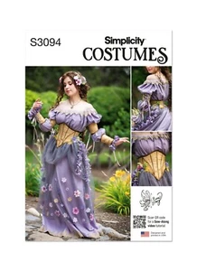 SIMPLICITY Sewing Pattern 3094 Misses FANTASY COSTUME 6-14 o 16-24 20% OFF - Picture 1 of 6