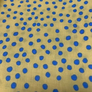 Blue Polka Dot Fabric 29 inches Cotton Quilting - Picture 1 of 3