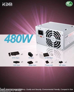 NEW 480W Dell PowerEdge SC420 SC430 SC440 PC6037 Replace Power Supply 50N - Picture 1 of 3