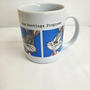 Vintage 90s WARNER BROS. STUDIO STORE BUGS BUNNY Ceramic Coffee Mug 10 oz - Picture 1 of 7