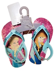 Frozen Elsa Little Girl's Flip Flop Sandals Cute Elsa Size 7-8 New W Tags - Picture 1 of 3