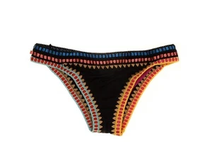 Bikini donna Bar III Be Weave It sfacciato da bagno fondo - nero multi - taglia M - Foto 1 di 2
