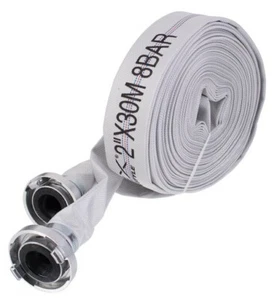 Feuerwehrschlauch 2"" Durchmesser 2 Zoll 30m Meter 98 Fuß lang Wasserschlauch Druck 116 PSI - Bild 1 von 4