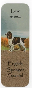 ENGLISH SPRINGER SPANIEL BEAUTIFUL DOG BOOKMARK SAME IMAGE BOTH SIDES GREAT GIFT - Picture 1 of 1
