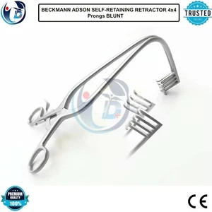 ADSON SELF-RETAINING RETRACTOR 4x4 Prongs BLUNT SURGICAL INSTRUMENTS - Picture 1 of 5