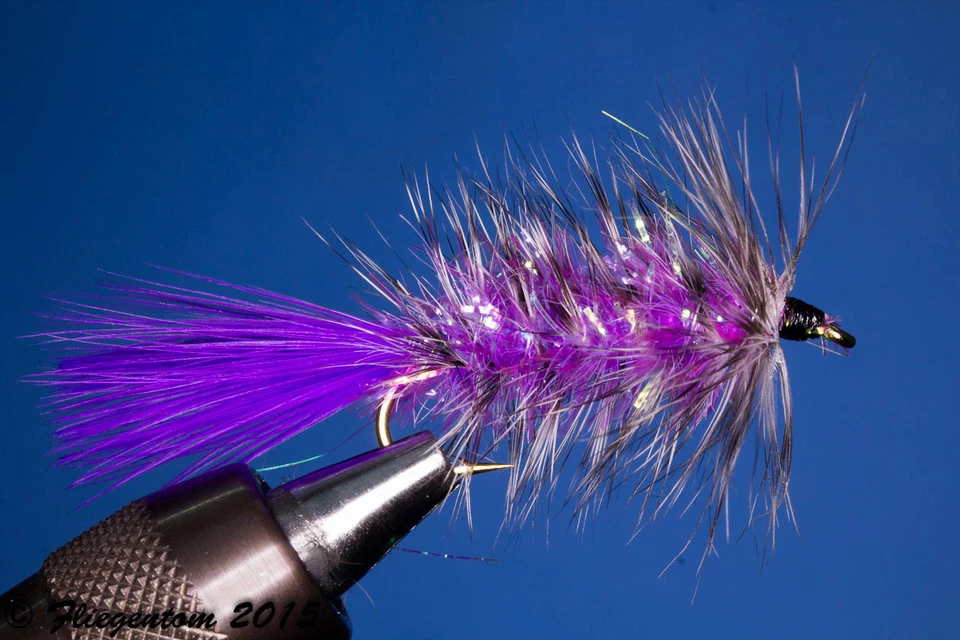 Fliegentom 3 Stück Wooley Bugger violett/Krystal - Bild 1 von 1