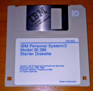 IBM Personal System 2 Model 30 286 Starter Diskette Version 1.02 NOS
