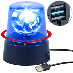 Lunartec LED-360°-Partyleuchte im Blaulichtdesign, Batterie- oder USB-Betrieb