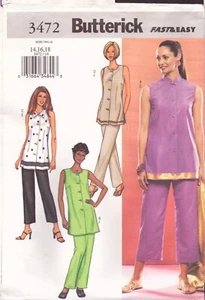 Butterick 3472~Misses/Petite Top-Tunic-Pants~Loose-fitting Tops & Pants 14-16-18 - Picture 1 of 5
