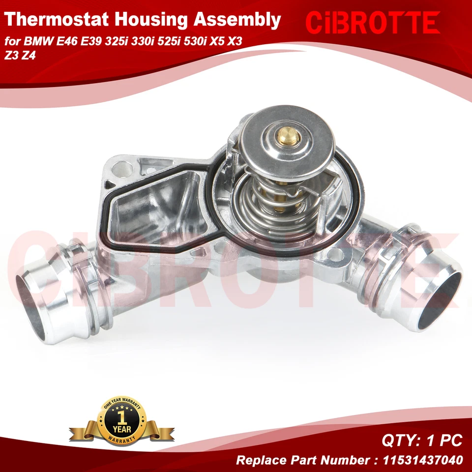 Conjunto de carcasa de termostato de actualización para BMW E46 E39 325i 330i 525i 530i X5 X3 Z4 Foto 1 de 4