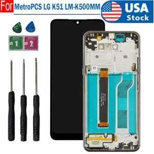 For LG K51 LM-K500UM LMK500UM K500MM LMK500UM3 LCD Touch Screen Digitizer +Frame - Picture 1 of 6