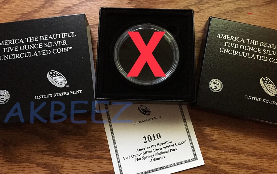 2010-P Hot Springs NP 5 Oz Ounce ATB Box NP1 OGP  - NO COIN/CAP - Ships Free* - Image 1 of 1