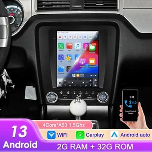 For 2010-2014 Ford Mustang 9.7" Vertical Screen Android 13 Stereo Radio GPS Navi - Picture 1 of 21