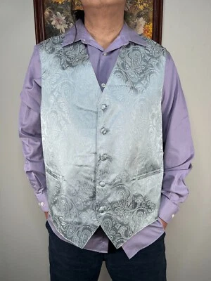 Chaleco con botones Vesuvio Napoli para hombre XL dos tonos negro gris cachemira informal Foto 1 de 4