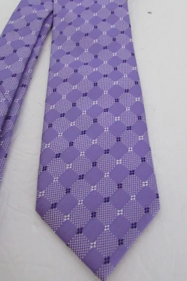 Gravata masculina Firenze 100% seda ~lilás lilás roxo ~ Designer ~ Feita na Itália! - Imagem 1 de 4