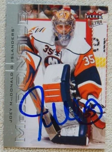New York Islanders Joey MacDonald Signed 2009-10 Fleer Ultra Card Auto - Imagen 1 de 1