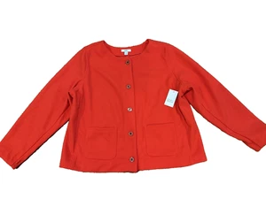 Croft & Barrow Damen Übergröße 1X orange Jacke neu mit Etikett - Bild 1 von 7