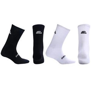 2 Pairs Cycling Socks Pro Road Riding Bicycle Bike Sport Ankle Socks White Black - Picture 1 of 15