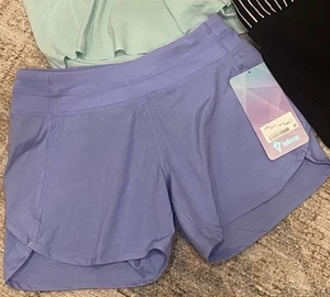 Lululemon IVIVVA Purple Athletic “relay racer Shorts” NWT Sz 12 women’s Sz 2 - Picture 1 of 5