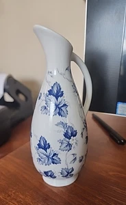 Blue & White Jamestown Fine Porcelain China Small Pitcher 6 3/4" Japan EUC - Picture 1 of 6