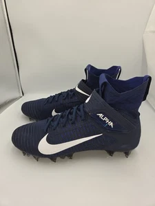Nike Alpha Menace Elite 2 Flyknit Football Cleats Mens 13.5 NWOT Navy BV2077-401 - Picture 1 of 11