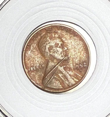 1952 s Mint Error Penny Lincoln Wheat Ear One Cent 1 c 1952s Coin San Francisco  - Image 1 of 4