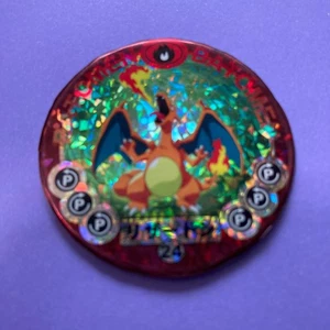 Pokemon Charizard Tomy Menko Batomen Vintage Card Coin 90s #24 Holo Japanese F/S - Picture 1 of 7