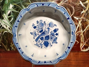 DELFT De Porceleyne Fles,  Schale / Obstschale Ø 23cm,  Fasan- Blumendekor - Picture 1 of 5