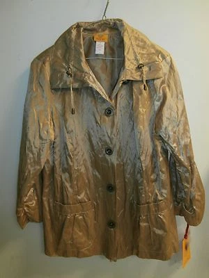 NWT RUBY RD. WOMENS JACKET GOLD CRINKLE, SIZE 16 - Image 1 of 2
