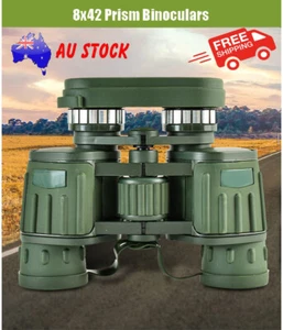 8x42 Premium HD Prism Binoculars Night Vision Hunting Camping Waterproof - Picture 1 of 11
