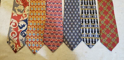 Lote de 5: Gravatas masculinas clássicas de seda Richel Royal & Richels - Imagem 1 de 2