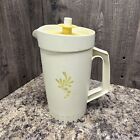 Tupperware 1QT Almond Push Button Pitcher 874 Vintage Made in the USA