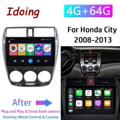 For 2008-2014 Honda City 10" Android 12.0 Car Stereo Radio Player GPS Navigation - Image 1 of 4
