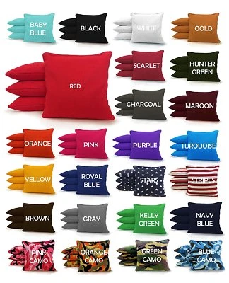 Juego de 8 Bolsas Cornhole Tamaño Regulado - 25 Colores - Alta Calidad - Llenas de Maíz  Foto 1 de 4