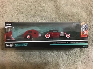 2020 Maisto Tow & Go 1929 FORD MODEL A & TRAVEL TRAILER 1/64 Diecast - Picture 1 of 7