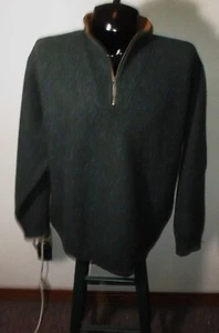ORVIS Green Wool Long Sleeve 1/2 Zip Sweater Size XL - Picture 1 of 6