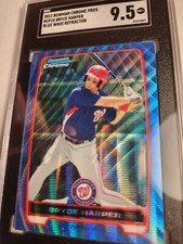 2012 Bowman Chrome Prospects Bryce Harper Blue Wave SGC 9.5