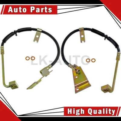 2 Front Brake Line Brake Hydraulic Hose Fits Dodge B1500 3.9L 5.2L 5.9L - Image 1 of 4