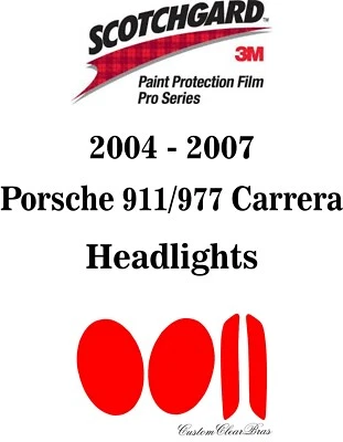 3M Scotchgard Paint Protection Pro Series 2005 2006 2007 Porsche 911 997 Carrera - Image 1 of 3